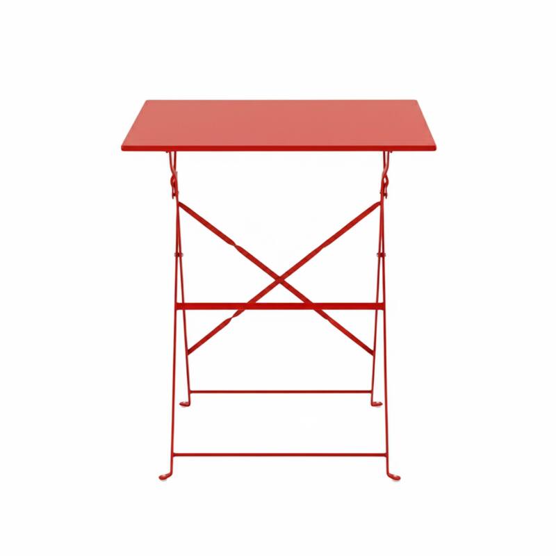 Table de restaurant bistrot carrée pliante en métal 2 personnes 60x60 cm (2/4)