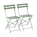Chaises bistrot en métal pliantes - Lot de 2