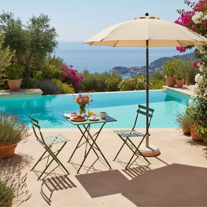 Chaises bistrot en métal pliantes - Lot de 2 (4/5)