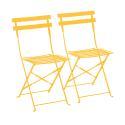 Chaises bistrot en métal pliantes - Lot de 2