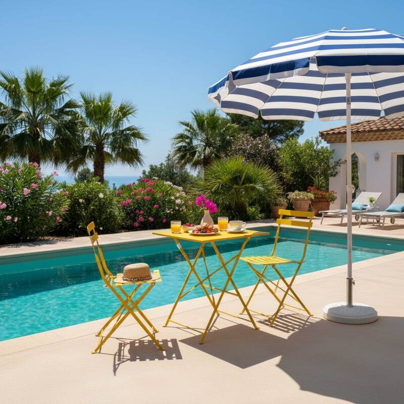 Chaises bistrot en métal pliantes - Lot de 2 (4/5)