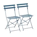 Chaises bistrot en métal pliantes - Lot de 2