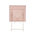 Table de terrasse bistrot carrée pliante en métal 60x60 cm et 2 chaises pliantes