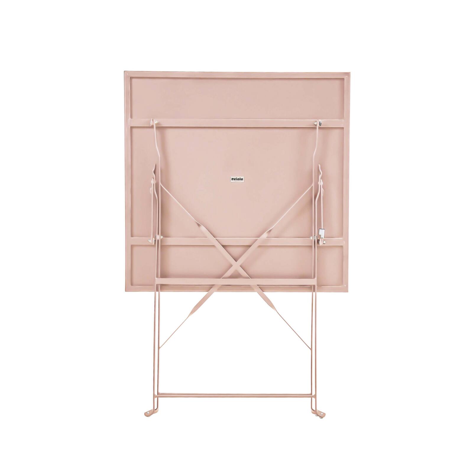 Table de terrasse bistrot carrée pliante en métal 60x60 cm et 2 chaises pliantes