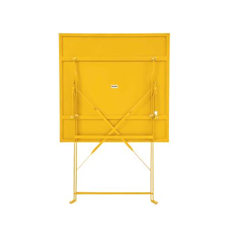 Table de terrasse bistrot carrée pliante en métal 60x60 cm et 2 chaises pliantes (4/7)