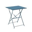Table de terrasse bistrot carrée pliante en métal 60x60 cm et 2 chaises pliantes