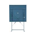 Table de terrasse bistrot carrée pliante en métal 60x60 cm et 2 chaises pliantes