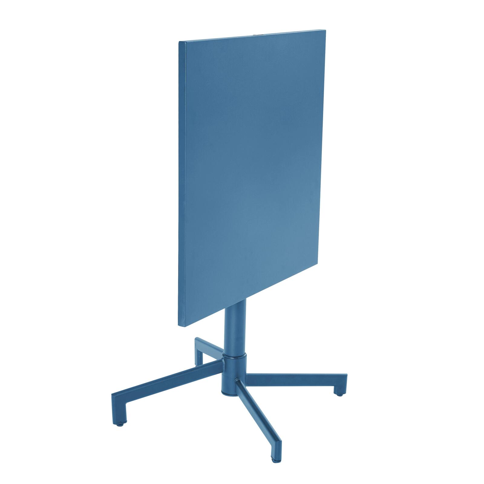 Table de terrasse bistrot carrée inclinable en métal 70x70 cm et 2 chaises