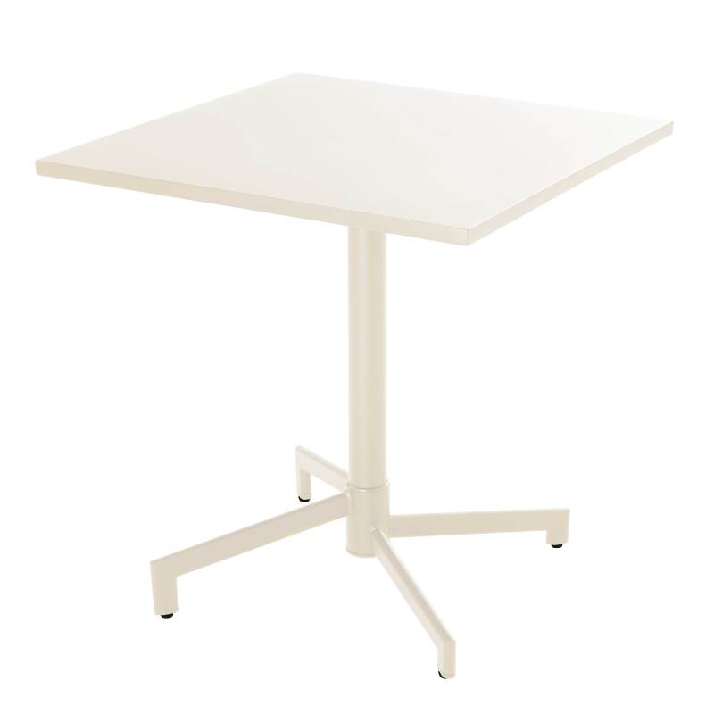 Table de terrasse bistrot carrée inclinable en métal 70x70 cm et 2 chaises