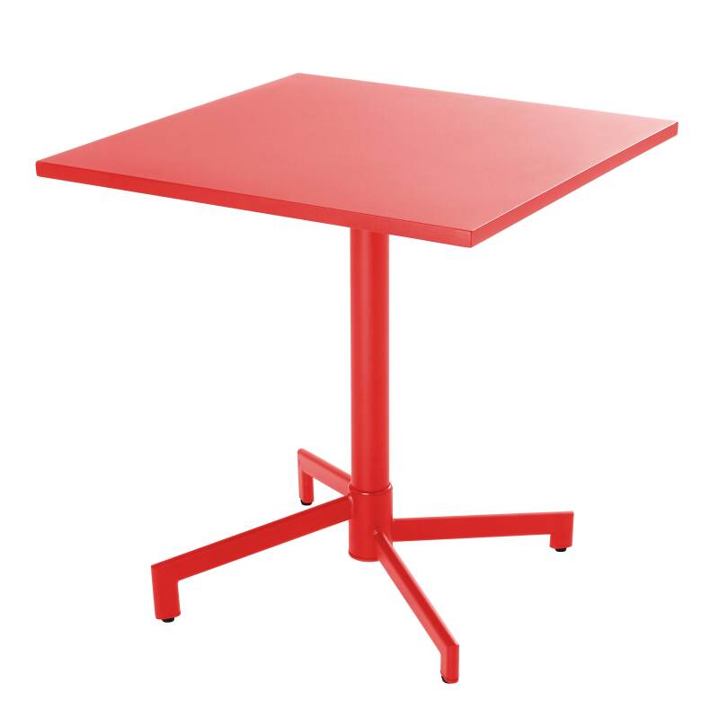 Table de terrasse bistrot carrée inclinable en métal 70x70 cm et 2 chaises (3/7)