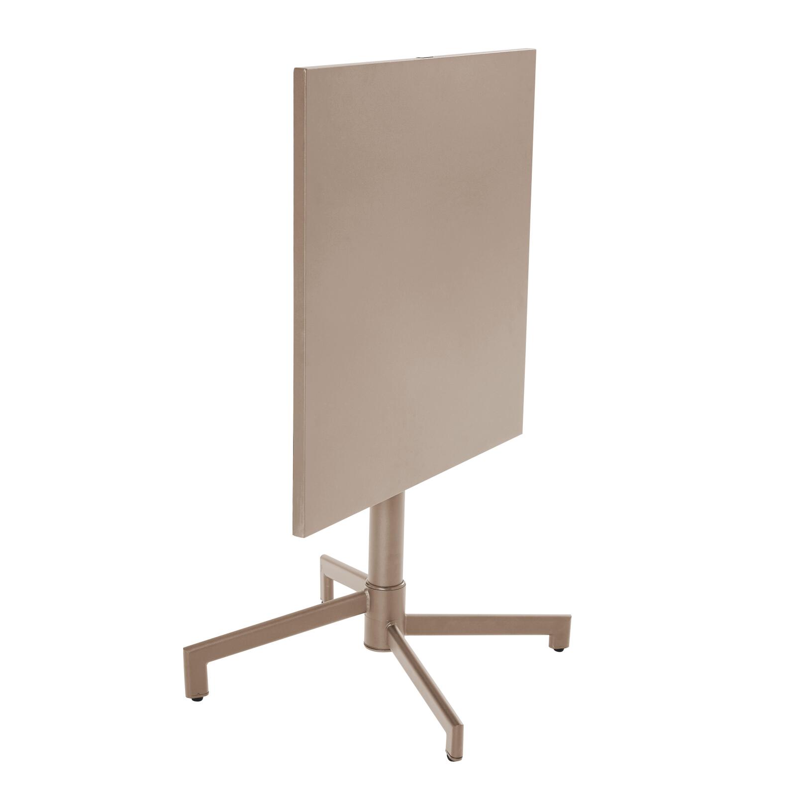 Table de terrasse bistrot carrée inclinable en métal 70x70 cm et 2 chaises