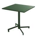 Table de terrasse bistrot carrée inclinable en métal 70x70 cm et 2 chaises