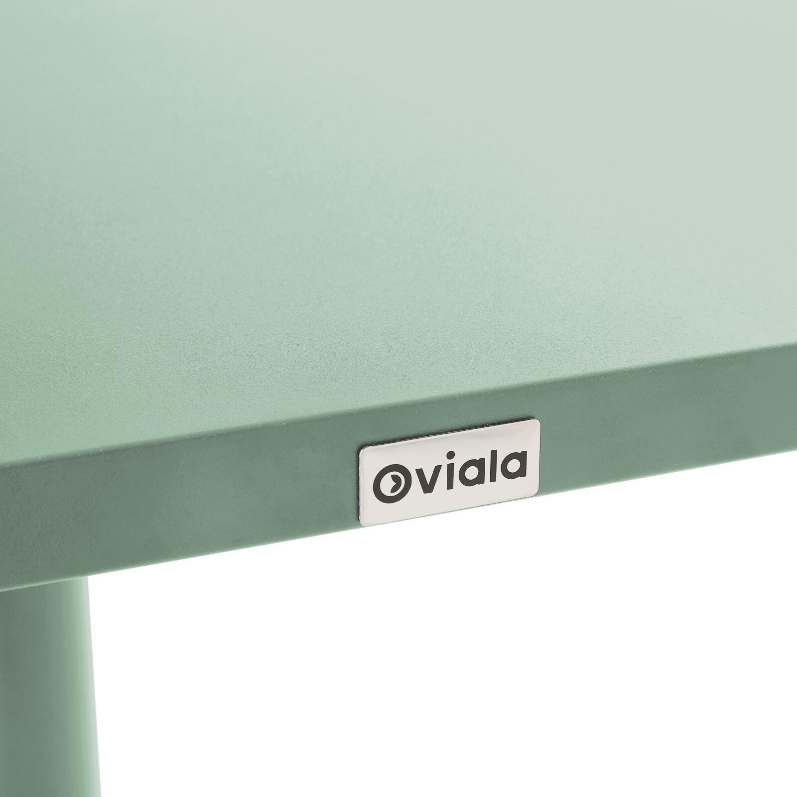 Table de terrasse bistrot carrée inclinable en métal 70x70 cm et 2 chaises