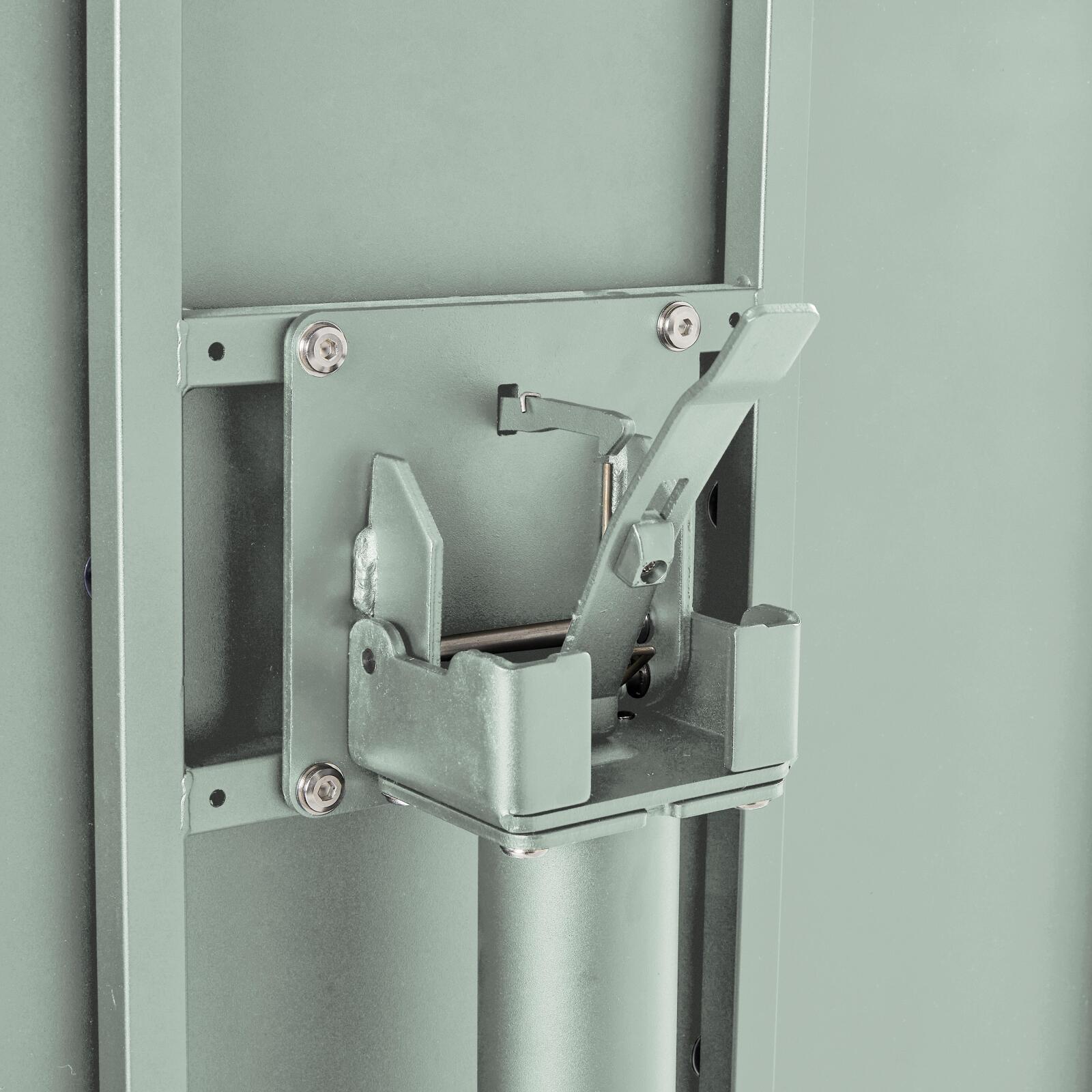 Table de terrasse bistrot carrée inclinable en métal 70x70 cm et 2 chaises