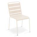 Table de terrasse de restaurant bistrot carré inclinable en métal avec pied encastrable 70x70 cm et 2 chaises