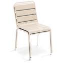 Table de terrasse de restaurant bistrot carré inclinable en métal avec pied encastrable 70x70 cm et 2 chaises