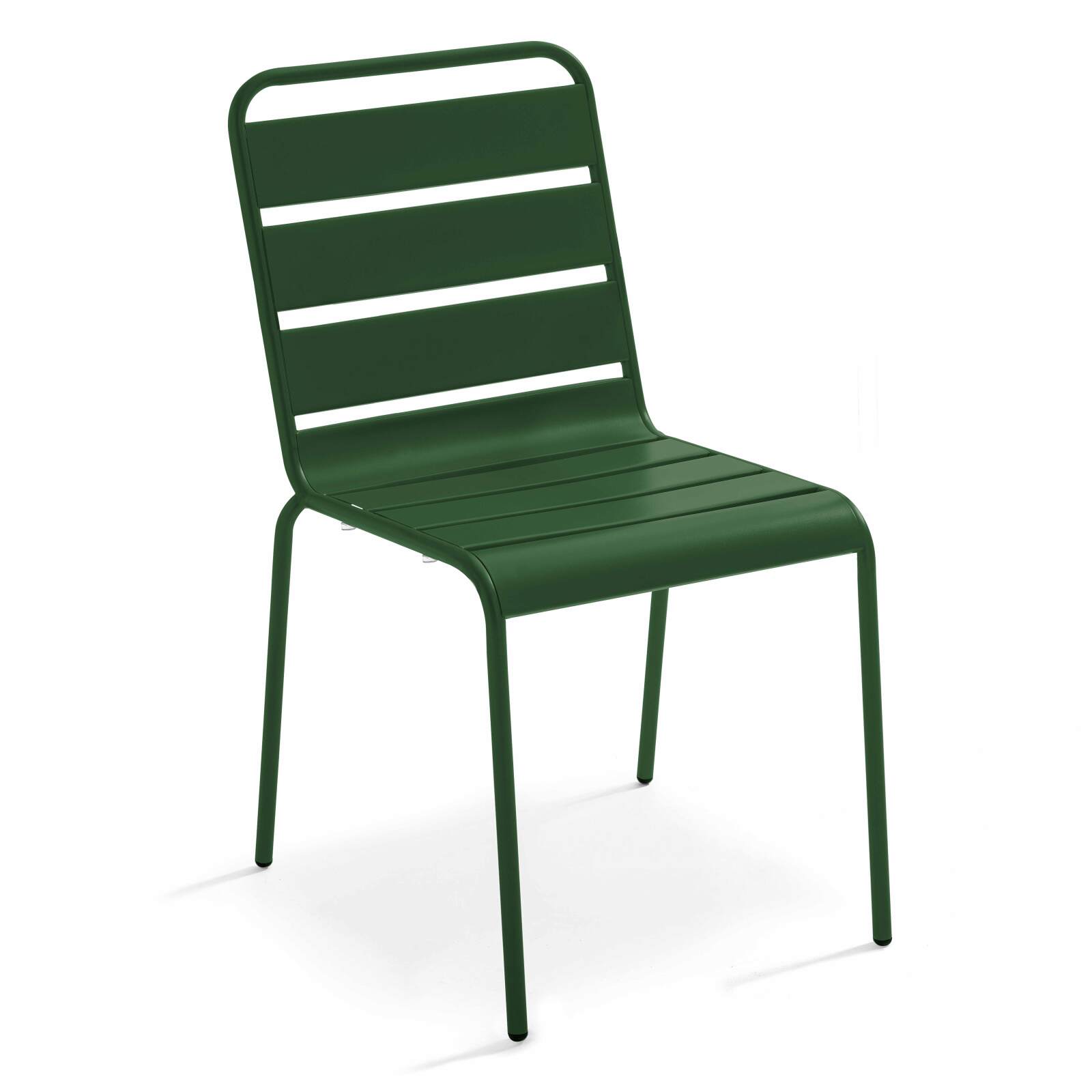 Table de terrasse de restaurant bistrot carré inclinable en métal avec pied encastrable 70x70 cm et 2 chaises
