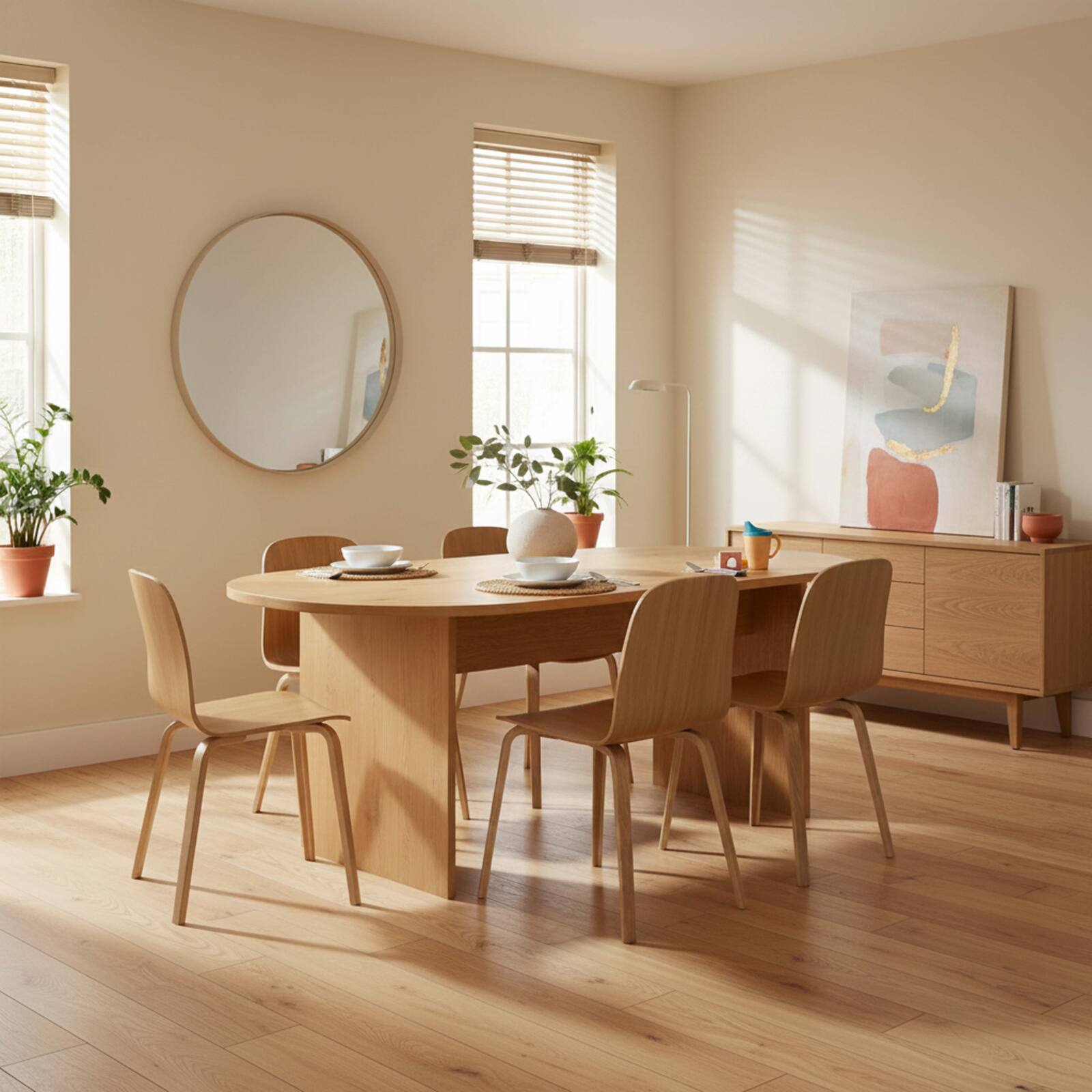 Chaises de restaurant en contreplaqué chêne naturel FSC® - Lot de 2