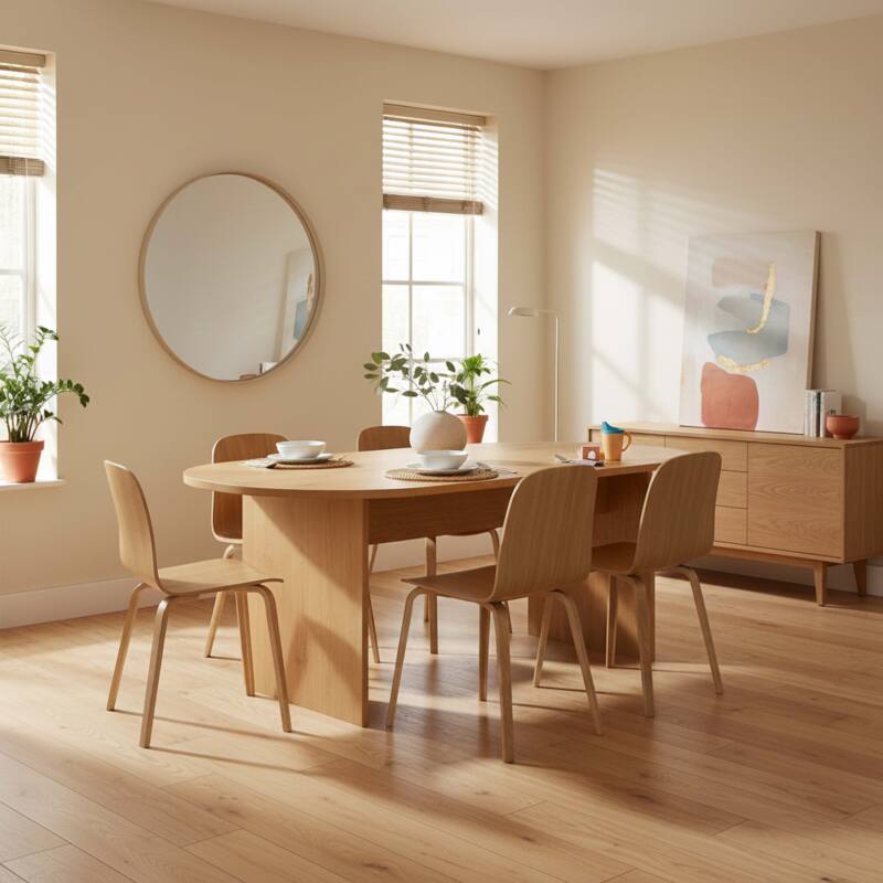 Chaises de restaurant en contreplaqué chêne naturel FSC® - Lot de 2 (7/8)