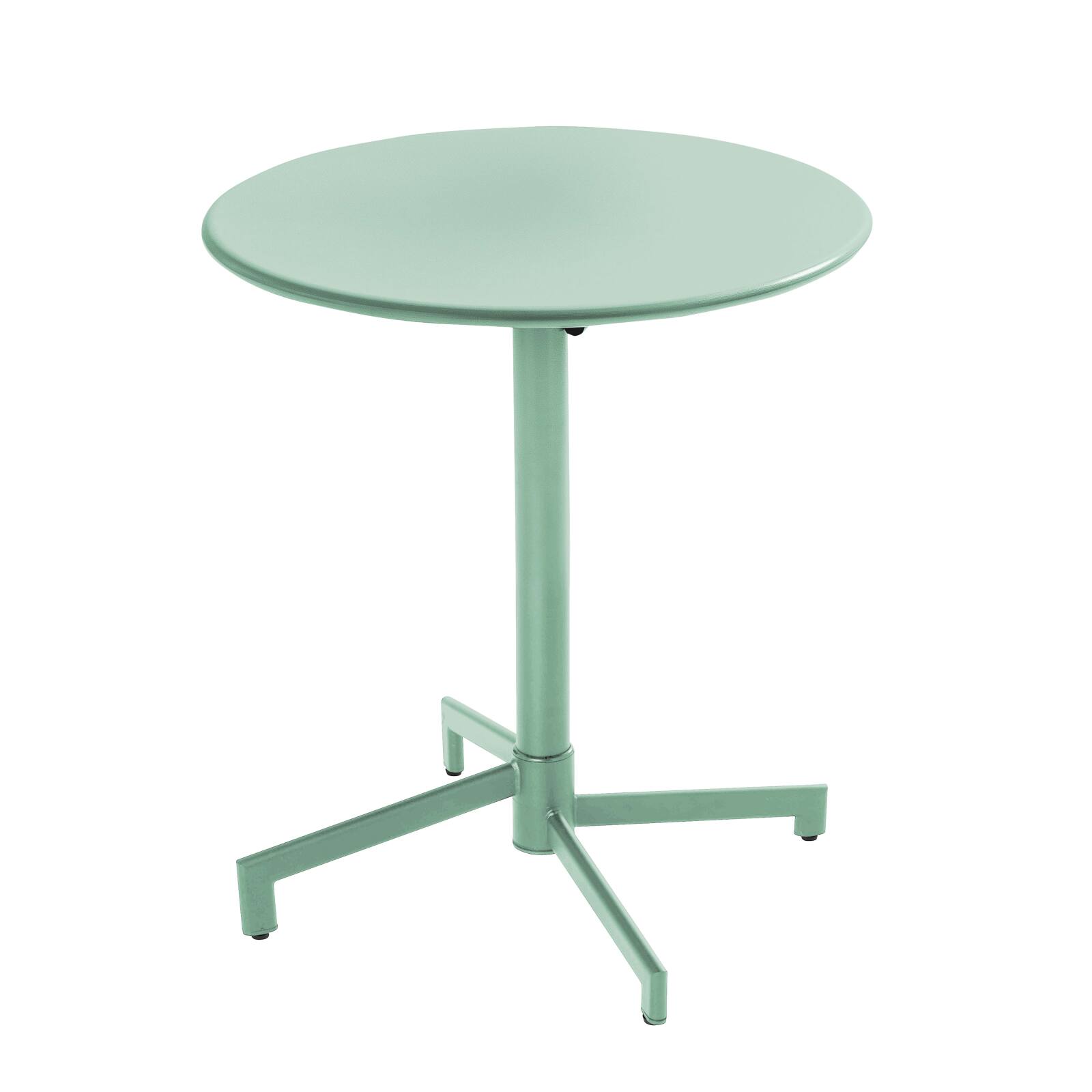 Table de terrasse bistrot ronde inclinable en métal Ø70 cm et 2 chaises
