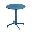 Table de terrasse bistrot ronde inclinable en métal avec pied encastrable 70x70 cm et 2 chaises avec accoudoirs