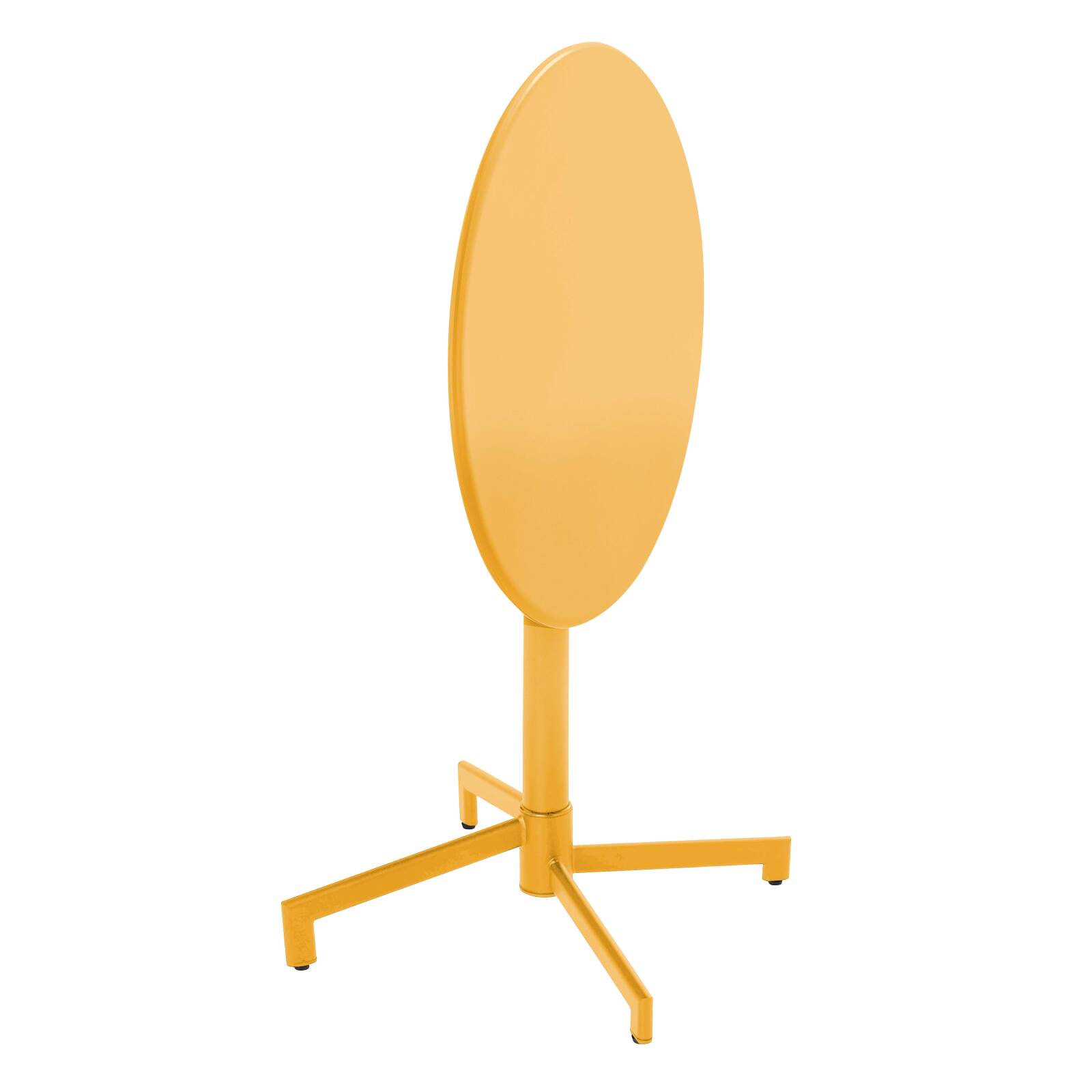 Table de terrasse bistrot ronde inclinable en métal avec pied encastrable 70x70 cm et 2 chaises avec accoudoirs