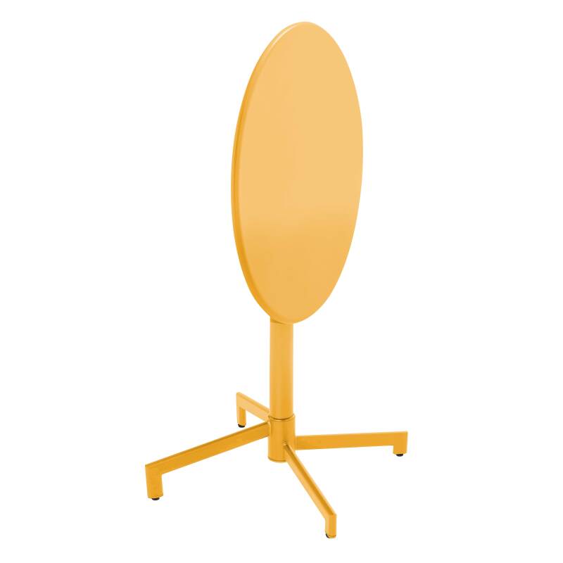 Table de terrasse bistrot ronde inclinable en métal avec pied encastrable 70x70 cm et 2 chaises avec accoudoirs (2/8)