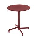 Table de terrasse bistrot ronde inclinable en métal avec pied encastrable 70x70 cm et 2 chaises avec accoudoirs