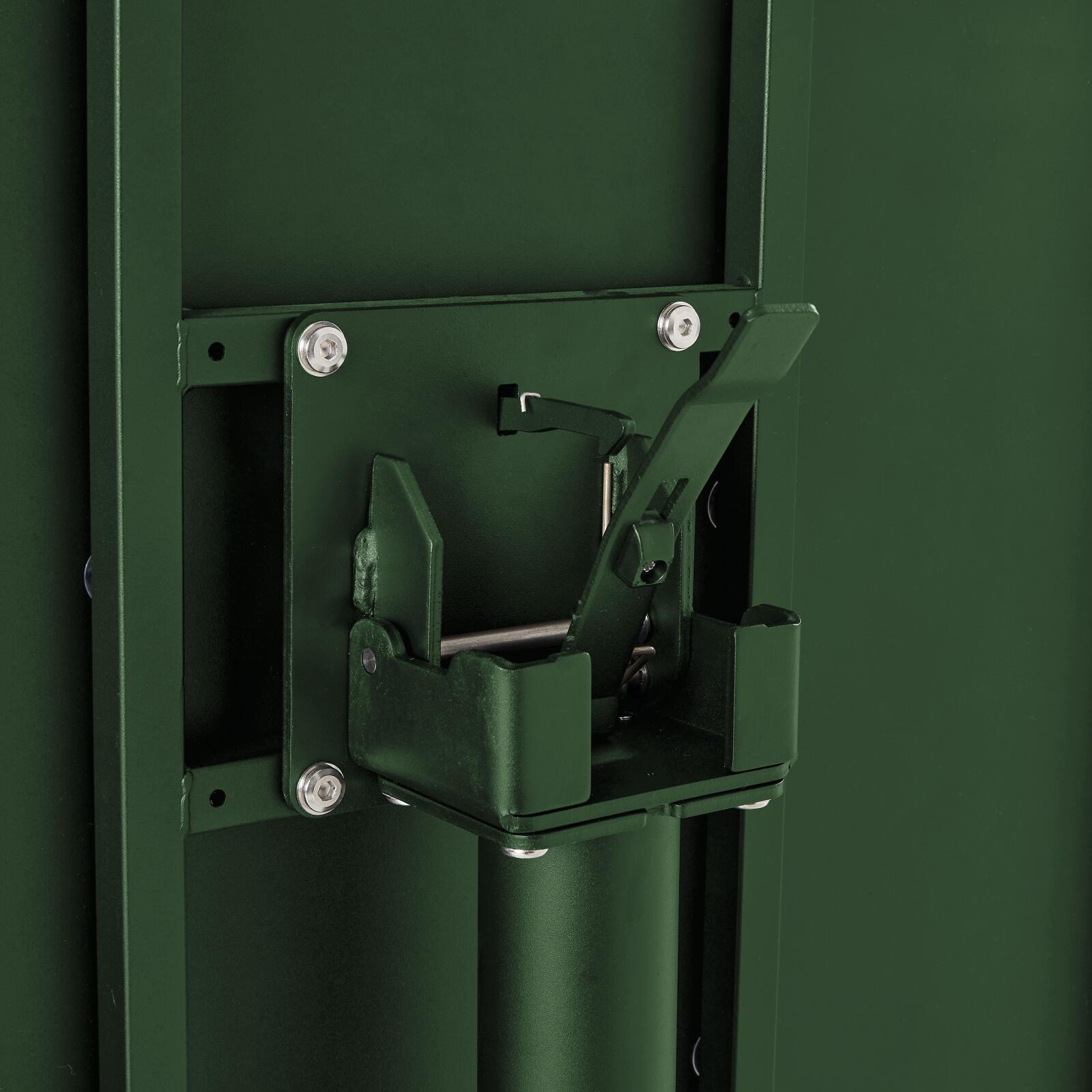 Table de terrasse bistrot ronde inclinable en métal avec pied encastrable 70x70 cm et 2 chaises avec accoudoirs