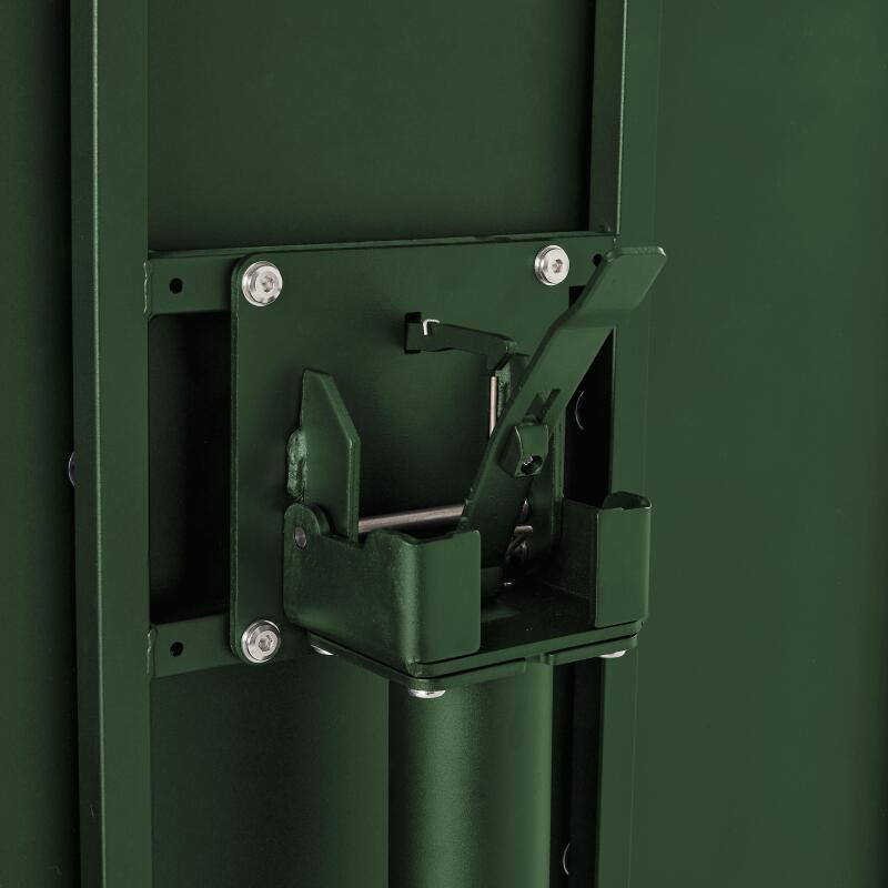 Table de terrasse bistrot ronde inclinable en métal avec pied encastrable 70x70 cm et 2 chaises avec accoudoirs (5/8)