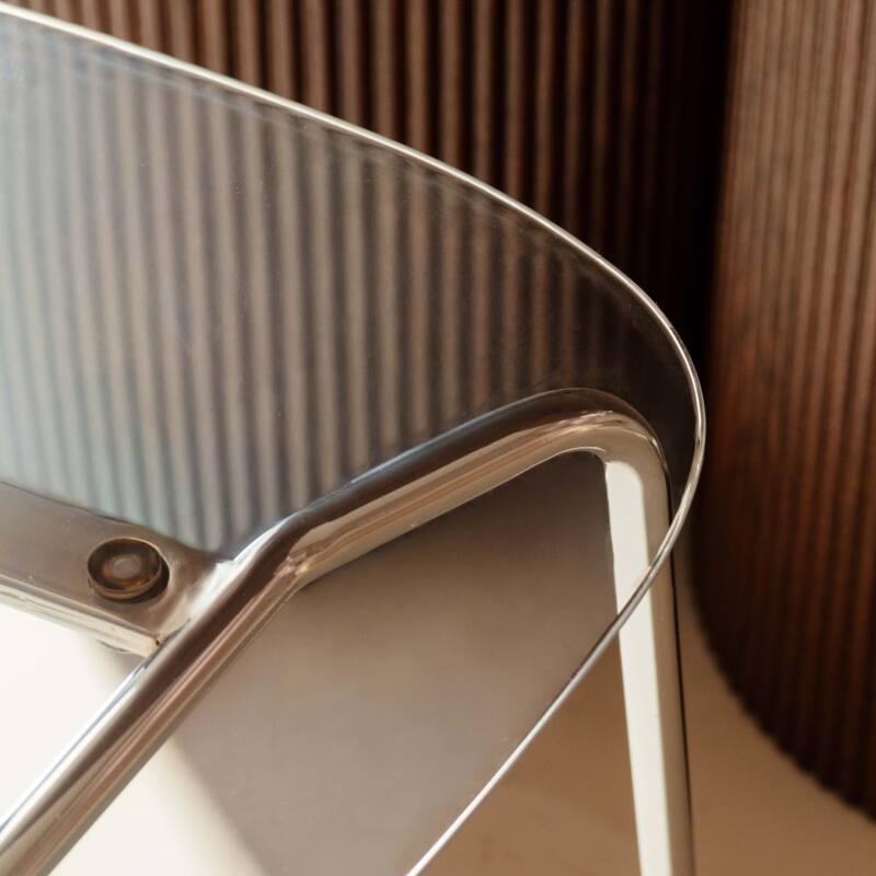 Chaises de restaurant en plastique et métal transparentes - Lot de 2 (6/7)