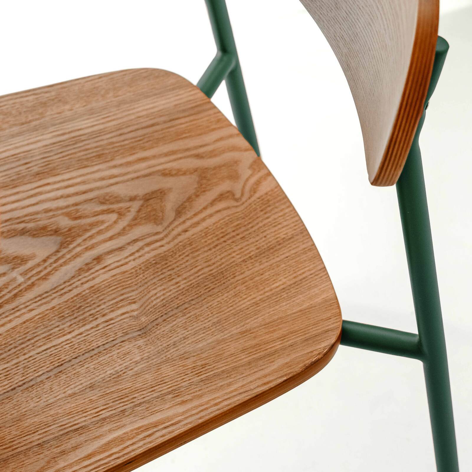 Chaises de restaurant en bois et métal - Lot de 2