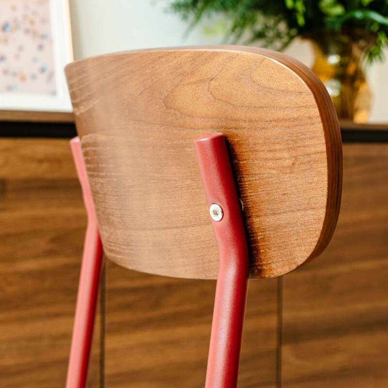 Chaises de restaurant en bois et métal - Lot de 2 (2/7)