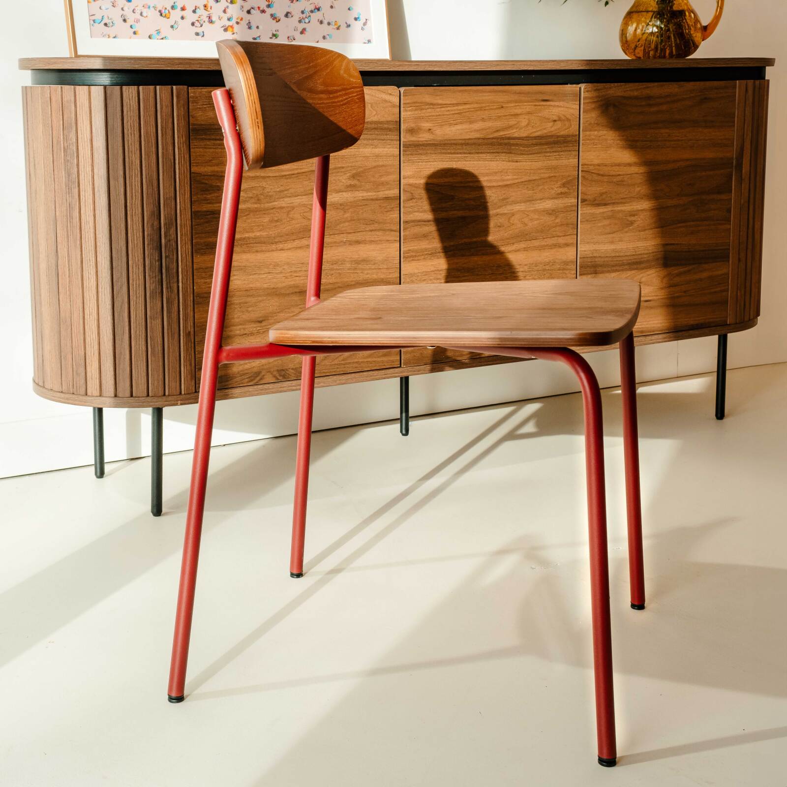 Chaises de restaurant en bois et métal - Lot de 2