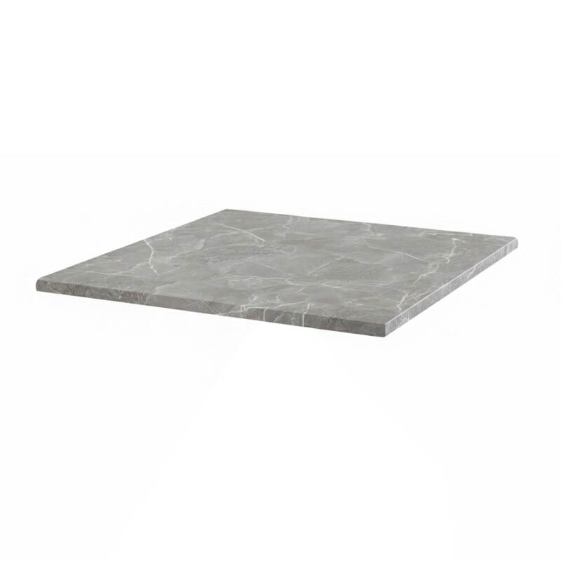 Plateau de table carré stratifié moulé 60 x 60 cm