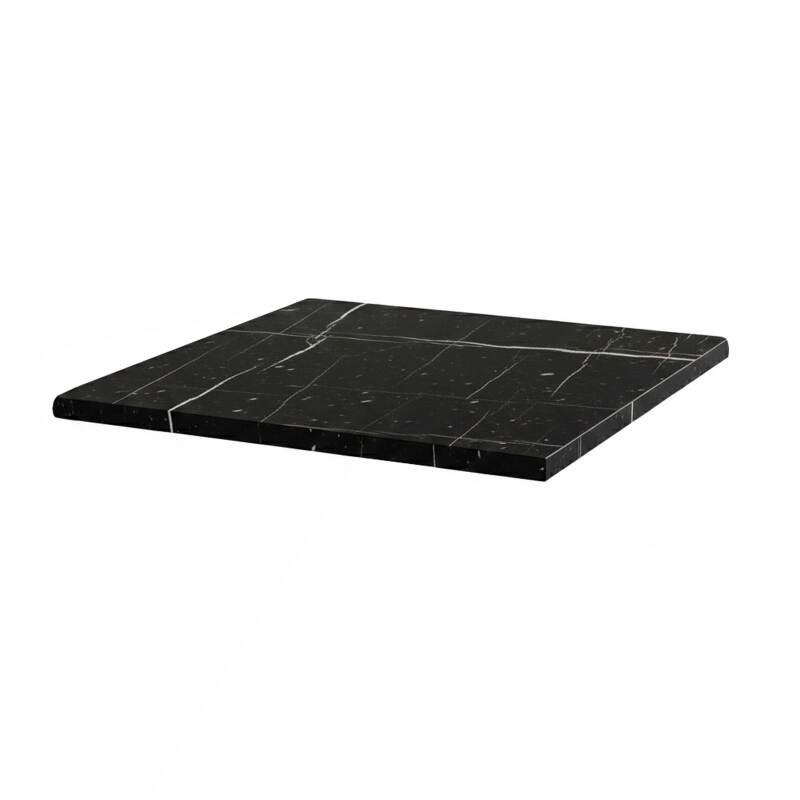 Plateau de table carré stratifié moulé 60 x 60 cm