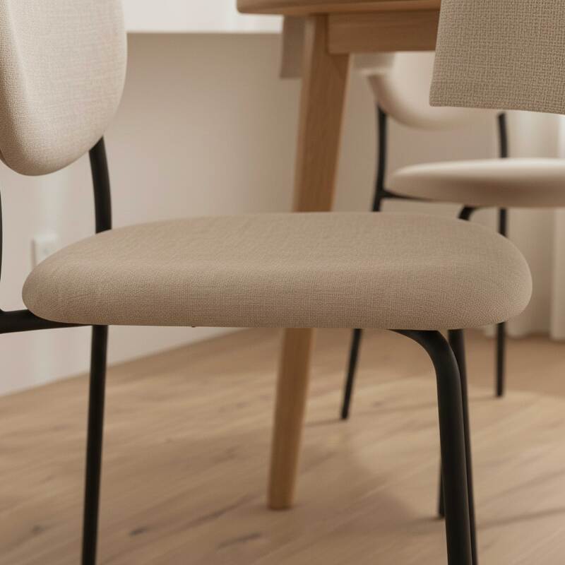 Chaises de restaurant en tissu et métal - Lot de 2 (3/8)