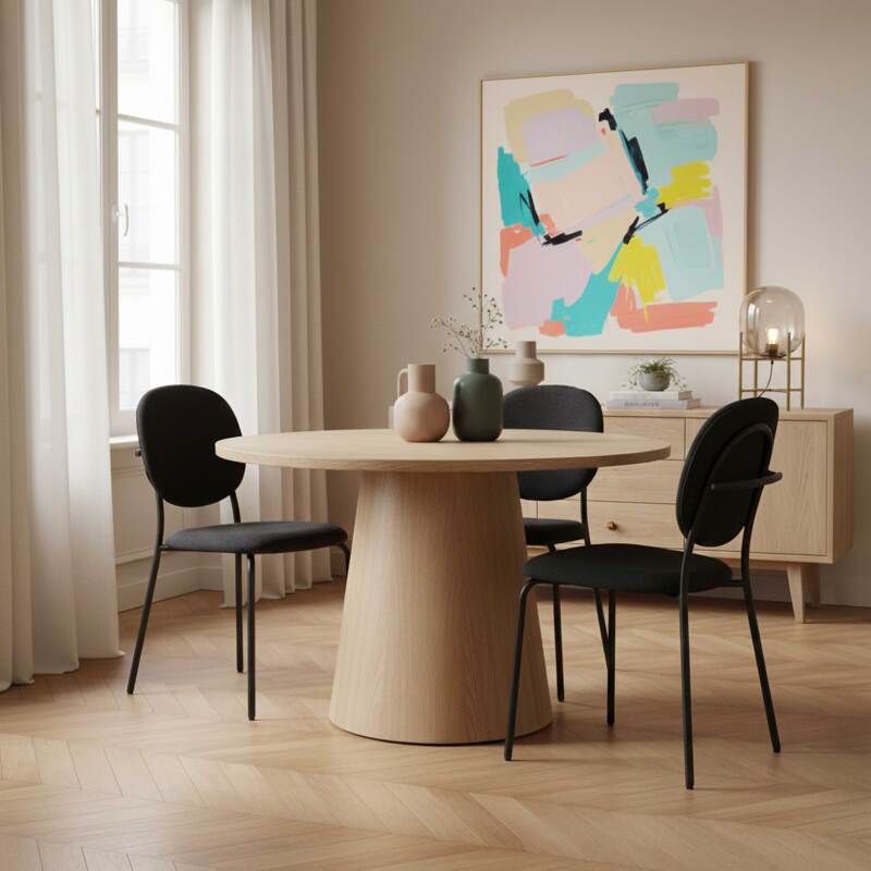 Chaises de restaurant en tissu et métal - Lot de 2