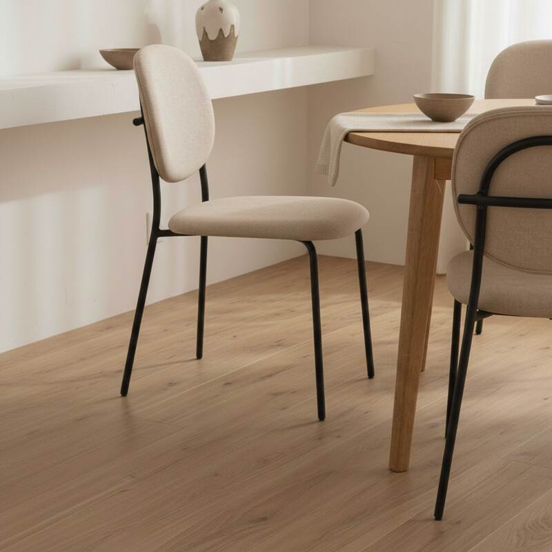 Chaises de restaurant en tissu et métal - Lot de 2 (2/8)