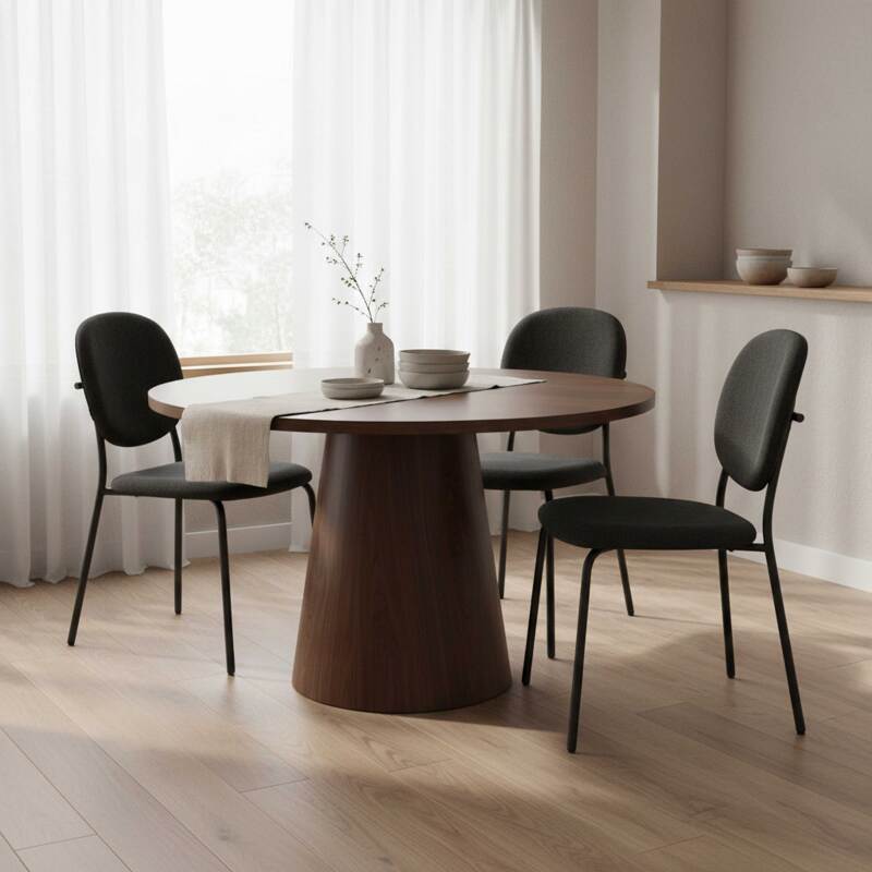 Chaises de restaurant en tissu et métal - Lot de 2 (7/8)