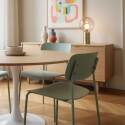 Chaises de restaurant en plastique et métal - Lot de 2