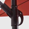 Parasol déporté professionnel 3x3 m carré 160g/m² et 4 dalles à lester remplissable