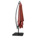 Parasol déporté professionnel 3x3 m carré 160g/m² et 4 dalles à lester remplissable
