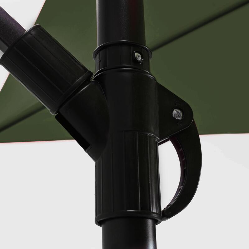 Parasol déporté professionnel 3x3 m carré 160g/m² et 4 dalles à lester remplissable (5/6)