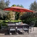 Parasol déporté professionnel  3x3 m carré 160g/m²