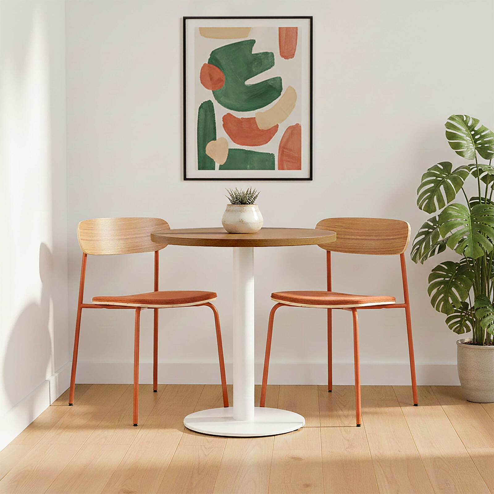 Table de restaurant ronde Ø 60 cm en aggloméré avec revêtement mélaminé