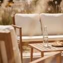 Salon de jardin en bois d'eucalyptus FSC® avec 1 canapé, 2 fauteuils et table basse