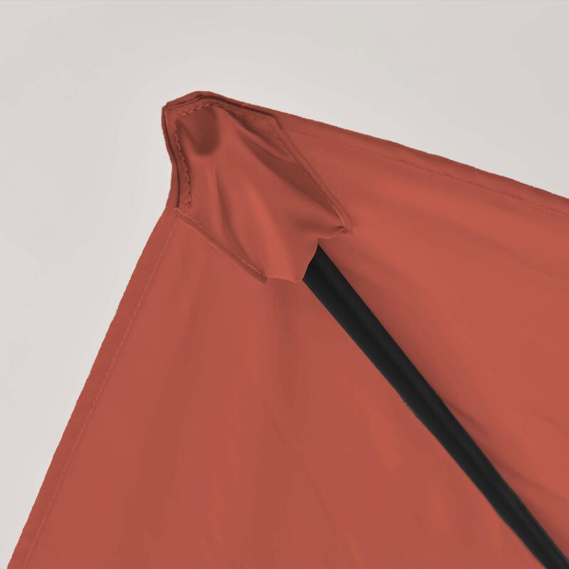Parasol déporté professionnel 4x3 m rectangulaire inclinable 240g/m² rotatif 360° et 4 dalles lestées (6/7)