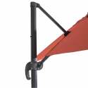 Parasol déporté professionnel 4x3 m rectangulaire inclinable 240g/m² rotatif 360°