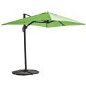 Parasol déporté professionnel 2x3 m rectangulaire inclinable 240g/m² rotatif 360° et 4 dalles lestées